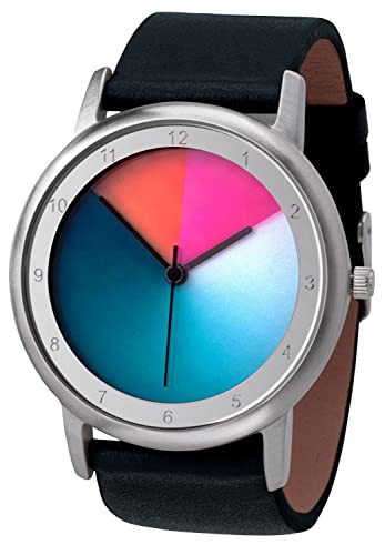 Rainbow Avantgardia Classic Unisex Quartzuhr, Armband:schwarz Echtleder von Rainbow emotion of colours