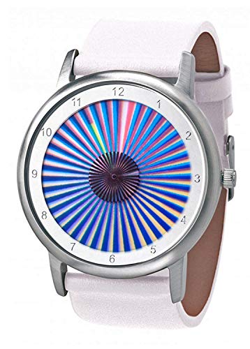 Rainbow Watch Unisex Uhr Quarz Avantgardia Sheer mit weißem Echtleder Armband von Rainbow e-motion of color