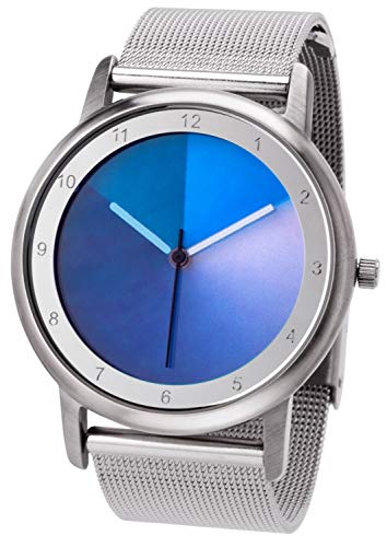 Rainbow Watch Unisex Uhr Quarz Avantgardia Blues mit Edelstahl Clip Armband Milanese von Rainbow e-motion of color