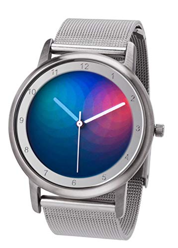 Rainbow Watch Unisex Uhr Quarz Avantgardia Sphere mit Edelstahl Milanese Armband von Rainbow emotion of colours