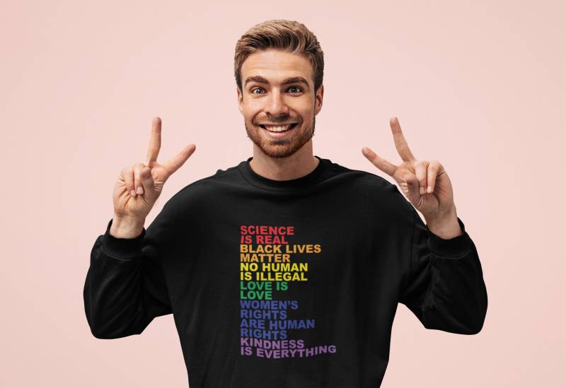 Einheit-Sweatshirt | Liebe Ist Pullover Gleichheitserklärung Lgbtq+ Fürsprecher Stolz Geschenkidee von RainbowDaddy