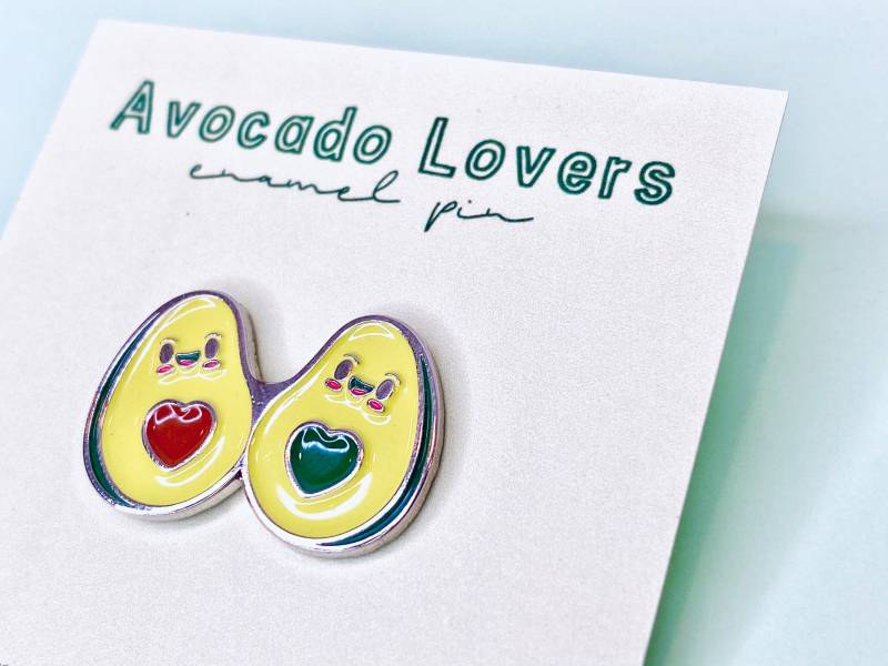 Kawaii Avocado Essen Soft Enamel Anstecknadel Geschenk | Muttertagsgeschenk Avocado-Liebhaber Vegan Vegetarisch Pin von RainbowDaddy