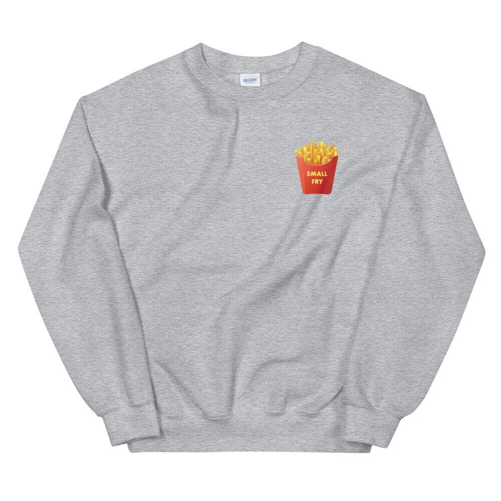 Kleines Fry Sweatshirt | Ich Liebe Pommes Shirt Essen Kleiner Fisch Feinschmecker-Sweatshirt Kinder von RainbowDaddy