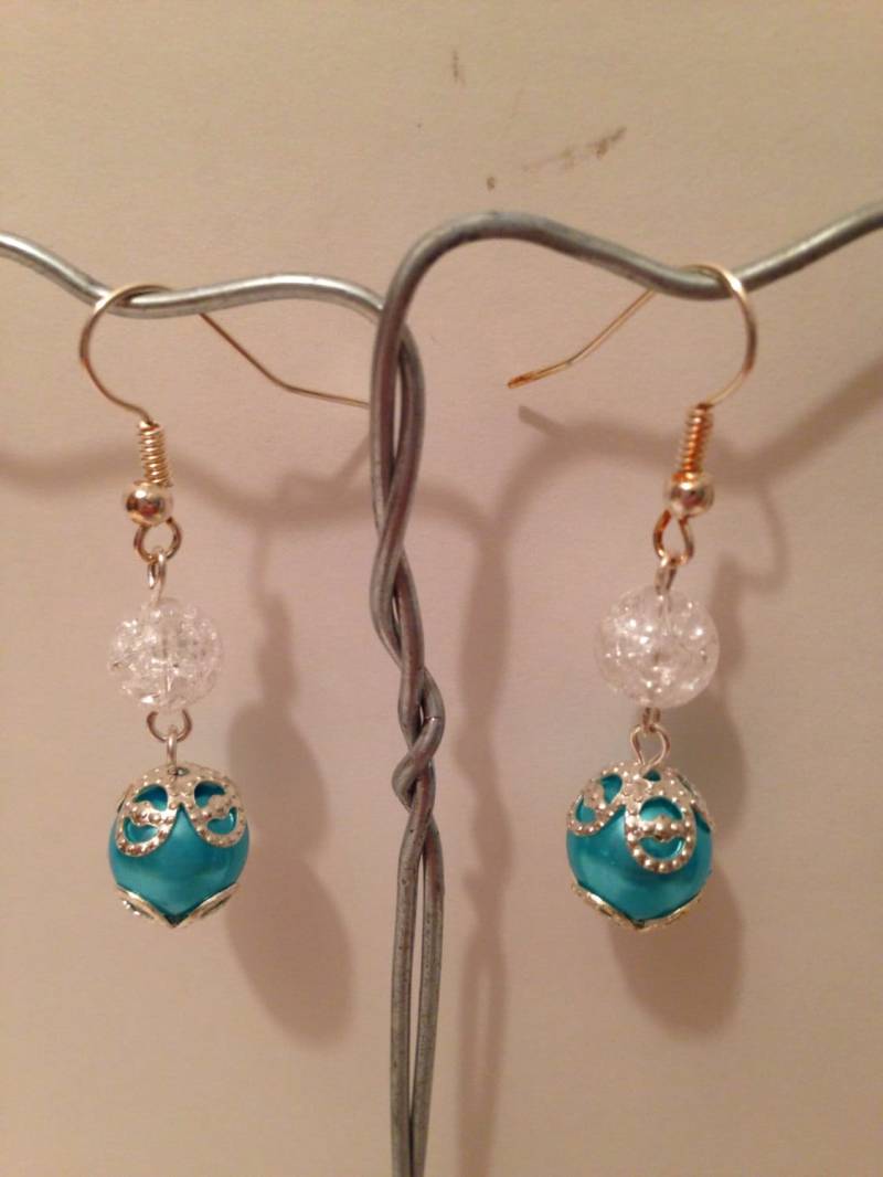 Blaue Und Klare Perlen Bauwinkel von RainbowFishWorks