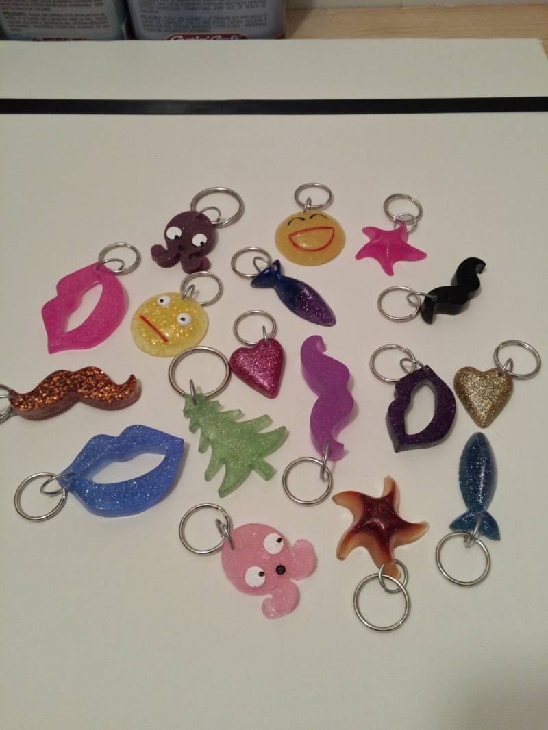 Glitter Harz Key Chains von RainbowFishWorks