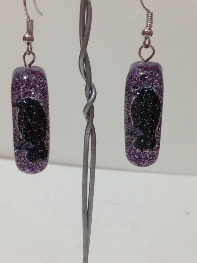 Halloween Krähe Harz Ohrringe von RainbowFishWorks