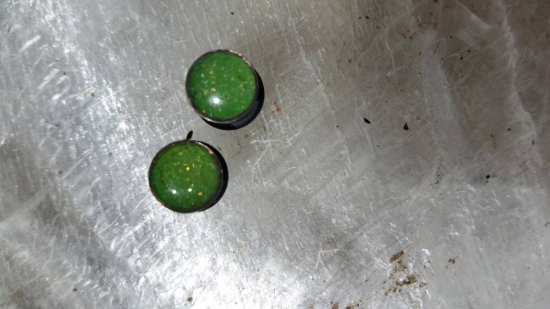 Lindgrüne Glitzer Plugs 0G von RainbowFishWorks