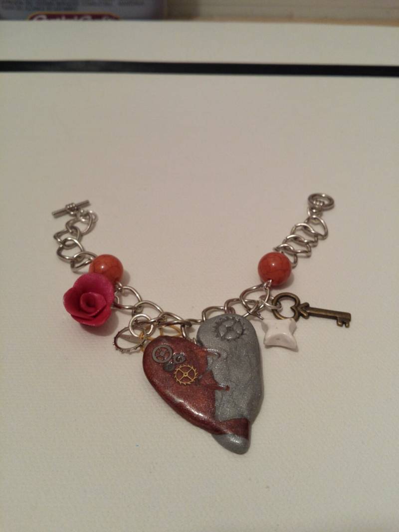 steampunk Herz Armband von RainbowFishWorks