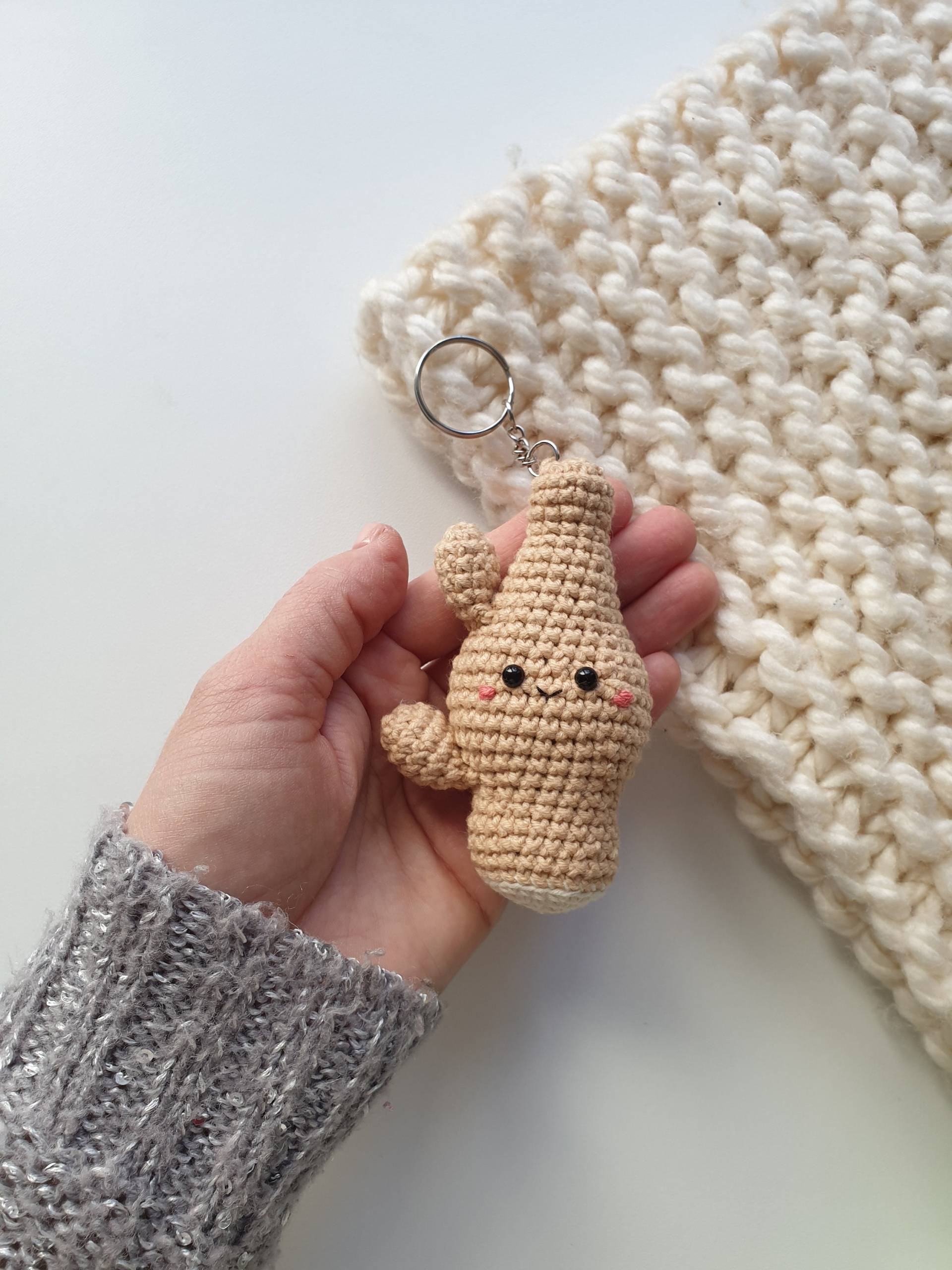 Ingwer Kawaii Schlüsselanhänger, Gehäkelter Amigurumi Aubergine, Gemüseaccessoire, Geschenk Für Sie, Den Kerl Ingwer Kawaii Schlüsselanhänger, Gehäkelter Amigurumi Aubergine, Gemüseaccessoire, Geschenk Für Sie, Den Kerl von RainbowHappiness
