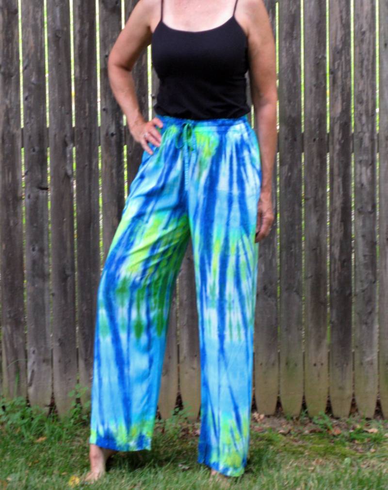 Krawattenfarbe Rayon Lose Hose in Ozean Oder Spezialfarben von RainbowMoonTieDye