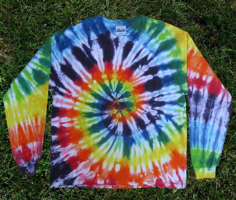 Regenbogen Spiral Tie-Dye Langarm-T-Shirt Für Kinder Und Erwachsene von RainbowMoonTieDye