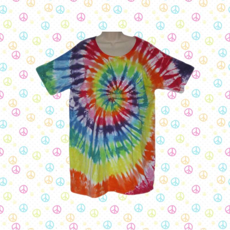 Regenbogen-Spirale Tie-Dye Schlaf T-Shirt, Kleid Oder Strand-Vertuschung von RainbowMoonTieDye