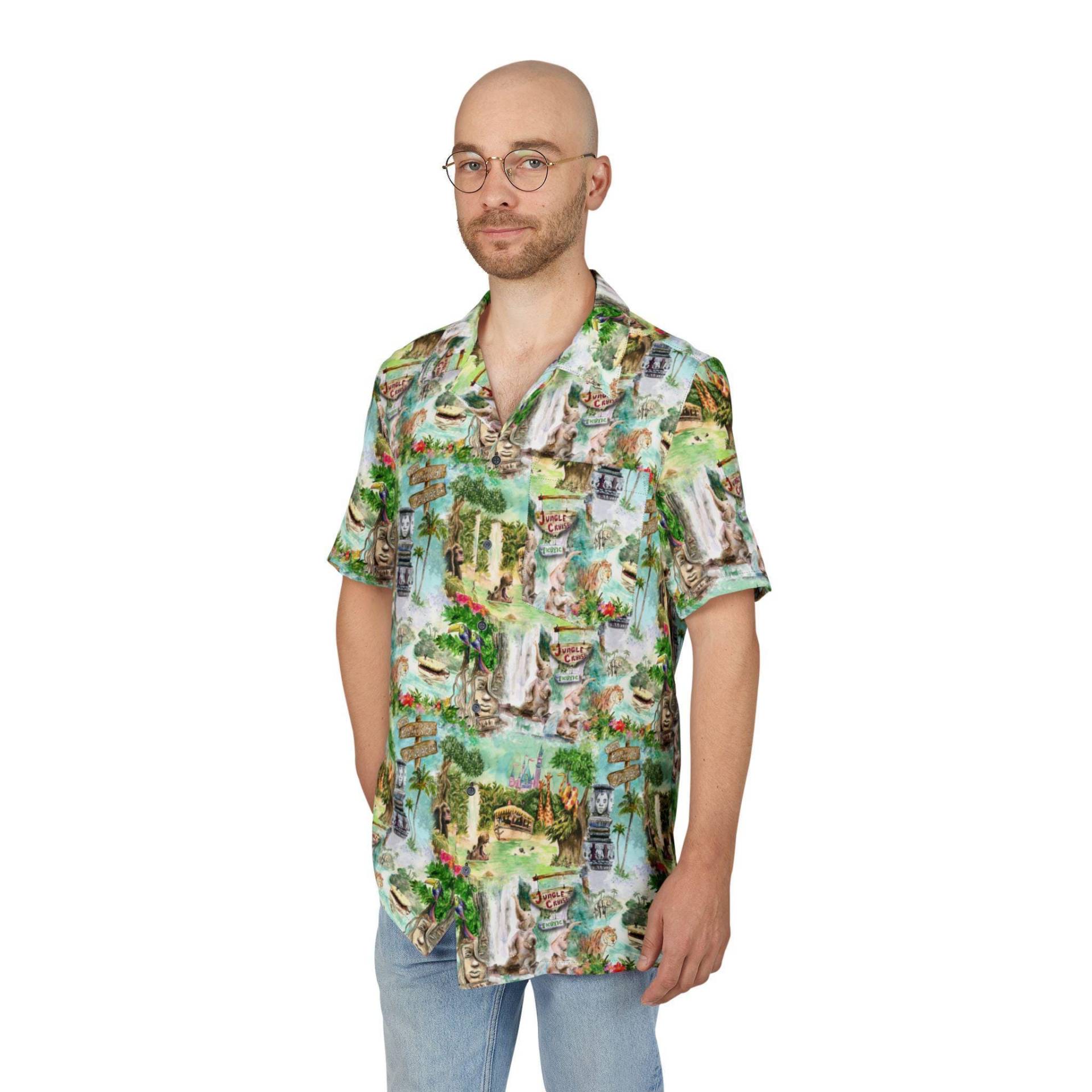 Jungle Cruise Fahrt - Herren Button-Down-Kurzarm-Taschenhemd | Made in Den Usa Jungle Cruise Fahrt - Herren Button-Down-Kurzarm-Taschenhemd | Made in Den Usa von RainbowRules