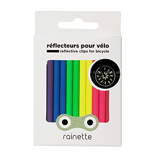 Rainette Unisex Reflektoren für Fahrradreifen | Neon | 360° Reflexion | 12 Stück Reisezubehör – Geldbörse, Neonfarben, Einheitsgröße von Rainette