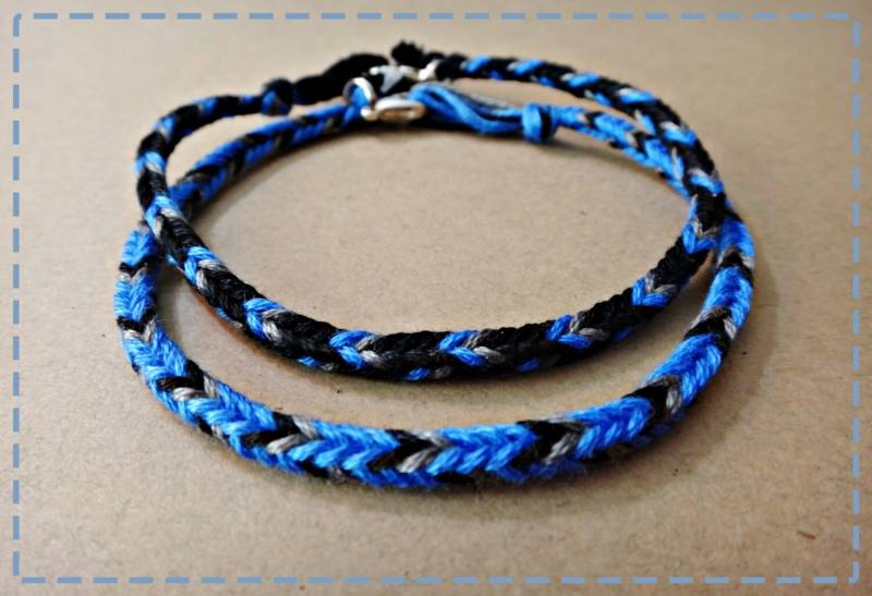 Handgefertigte Paare Passendes Liebesarmband Schwarz Grau & Blau Bff Freundschaftsarmband Pärchen Armbänder Pulsera De Pareja 2Er Set von RainieLoveThings