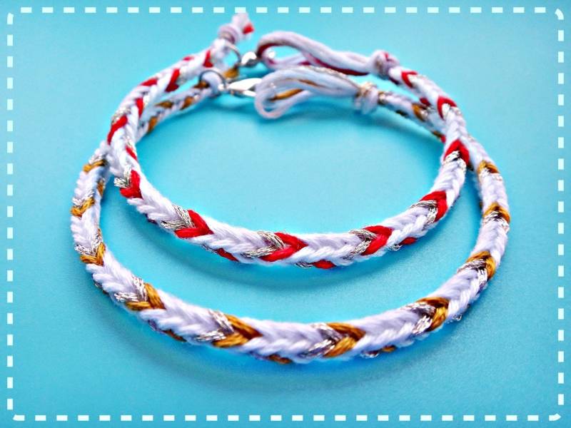 Paare Passende Liebe Armbänder Twilight Handmade Bff Freundschaftsarmband Paar Pulsera De Pareja Weiß Rot Braun Silber 2Er Set von RainieLoveThings