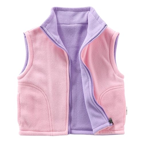 Rainjia Kinder Fleeceweste Jungen Mädchen Gr. 86/92/98/104/116/122/134, Kinderweste Doppelseitig tragbar Fleece Weste mit 2 Taschen Stehkragen Ärmellose Kinderjacke Westen 2-8 Jahre Rainjia Kinder Fleeceweste Jungen Mädchen Gr. 86/92/98/104/116/122/134, Kinderweste Doppelseitig tragbar Fleece Weste mit 2 Taschen Stehkragen Ärmellose Kinderjacke Westen 2-8 Jahre von Rainjia