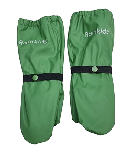 Rainkids Kinder Matschhandschuhe gefüttert Buddelhandschuhe Fleecefutter wasserdicht (Gr. 2 (ca. 3-5 Jahre), farngrün) von Rainkids