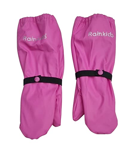 Rainkids Kinder Matschhandschuhe gefüttert Buddelhandschuhe Fleecefutter wasserdicht (Gr. 3 (ca. 5-8 Jahre), pink) von Rainkids