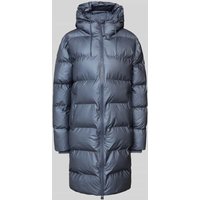 RAINS Steppmantel mit Leistentaschen Modell 'Alta' in Dunkelblau, Größe XS von Rains
