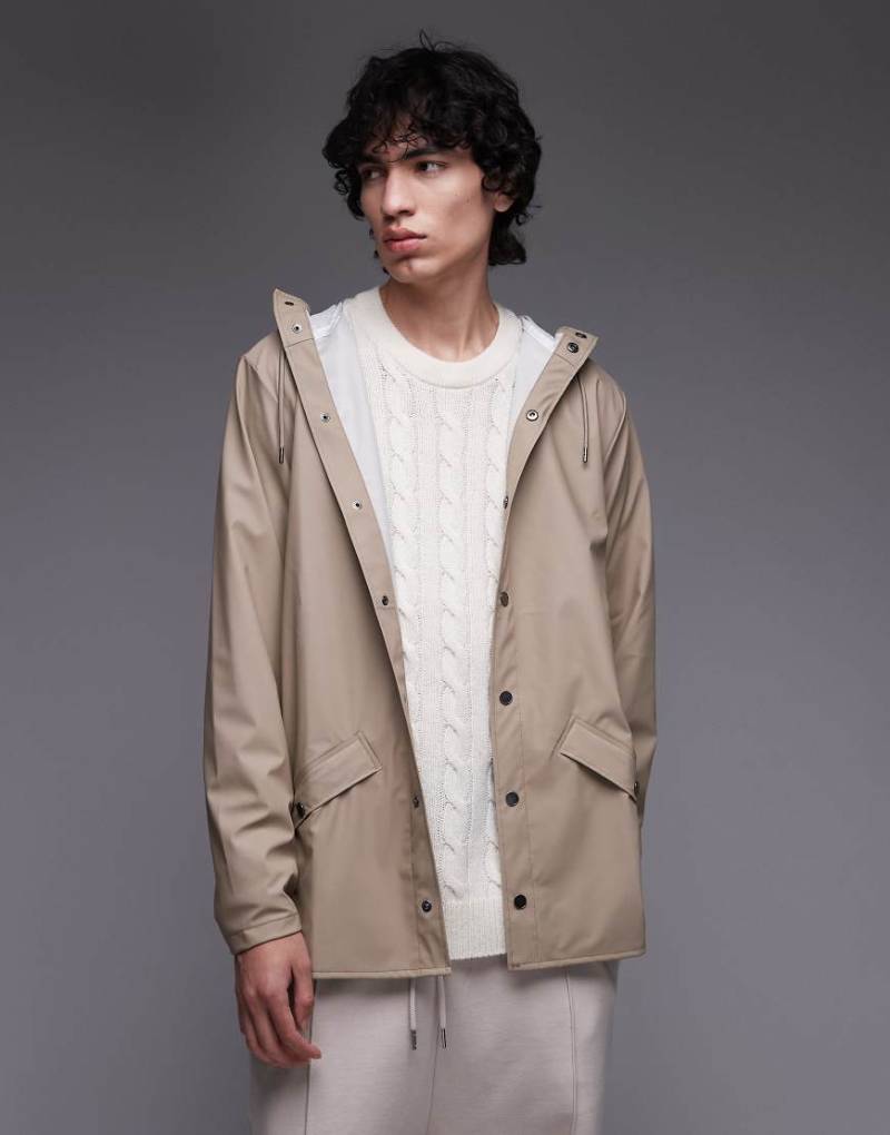 Rains - 12010 - Wasserfeste, kurze Jacke in Beige-Neutral von Rains