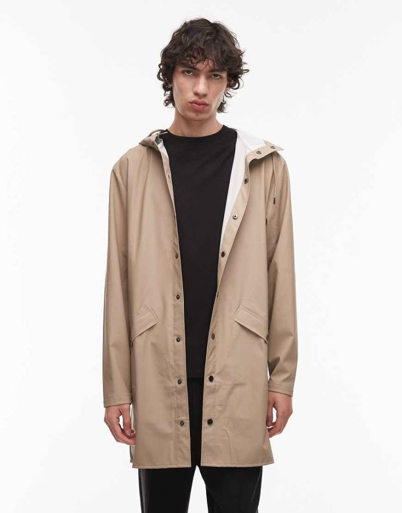 Rains - 12020 - Wasserfeste, lange Jacke in Beige-Neutral von Rains