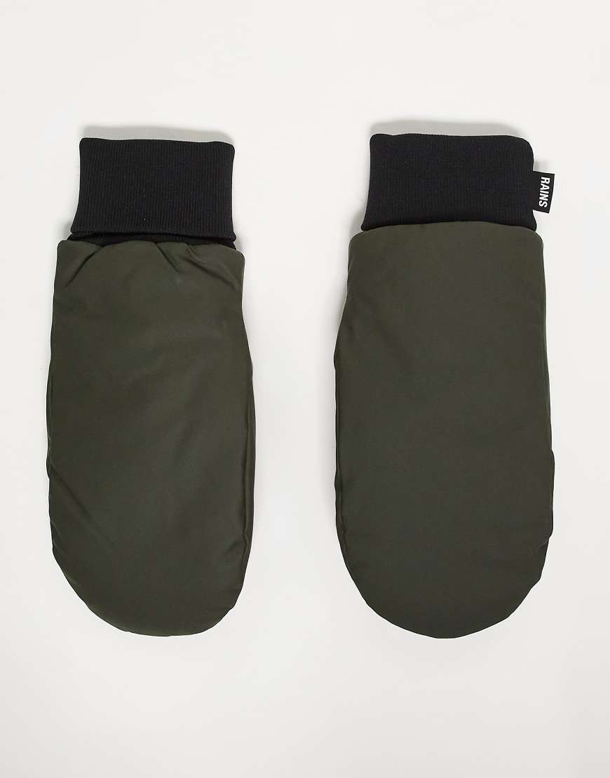 Rains - 16070 Alta - Wattierte, wasserdichte Fäustlinge in Grün von Rains