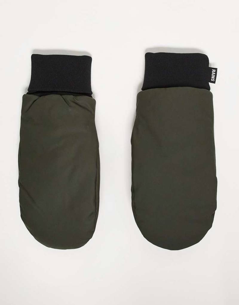 Rains - 16070 Alta - Wattierte, wasserdichte Fäustlinge in Grün von Rains