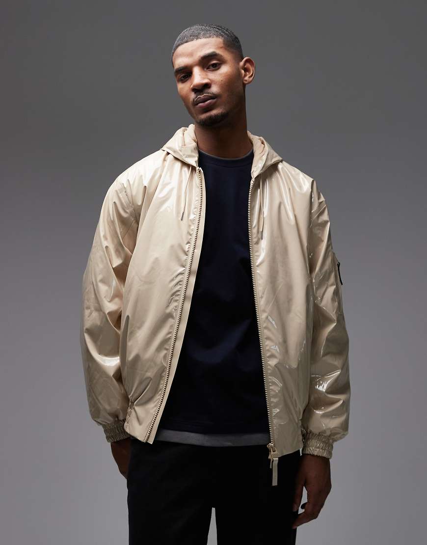 Rains - 17270 Lohja - Wasserdichte, isolierte Bomberjacke in Schwarz mit Kapuze von Rains