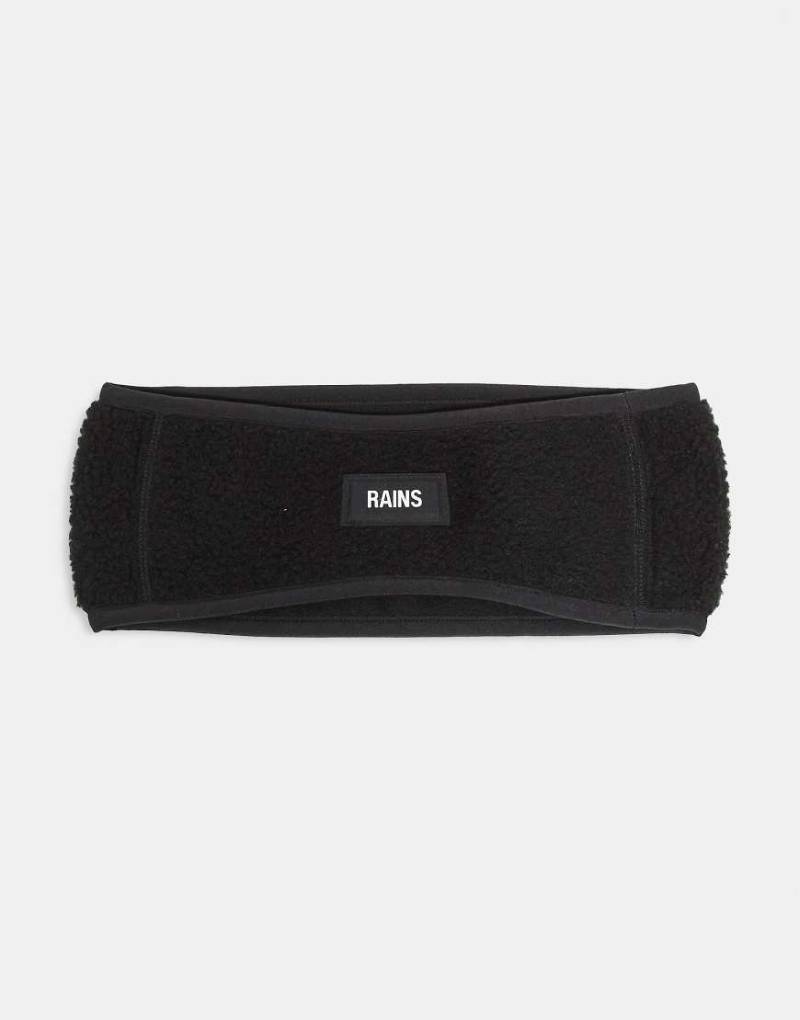 Rains - 20370 - Fleece-Stirnband in Schwarz von Rains