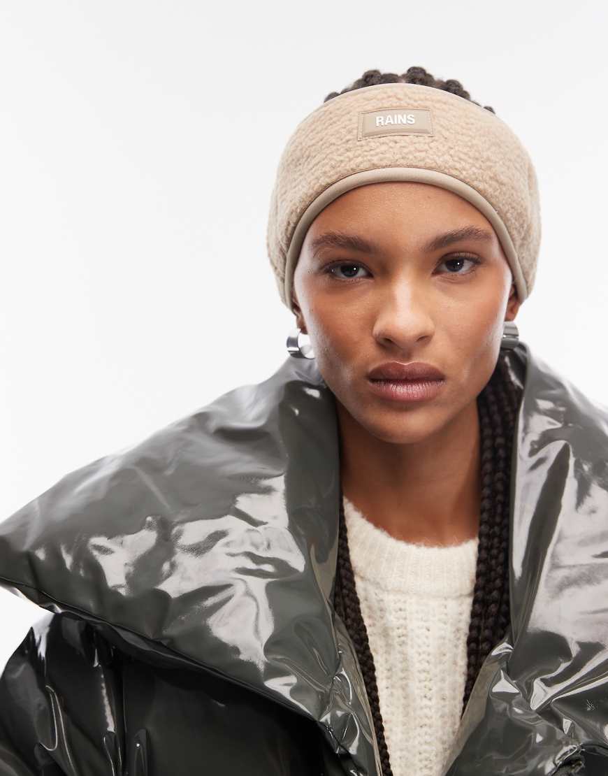 Rains - Fleece-Stirnband in Beige-Neutral von Rains