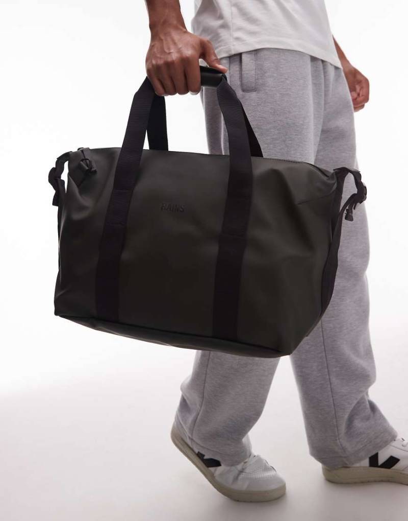 Rains - Hilo - Kleine Weekender-Tasche in Dunkelgrün von Rains