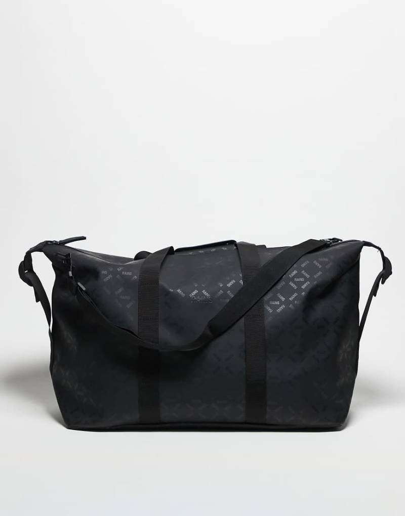 Rains Hilo - Weekender in Schwarz mit gleichfarbigem Logo, 36 L Fassungsvermögen von Rains