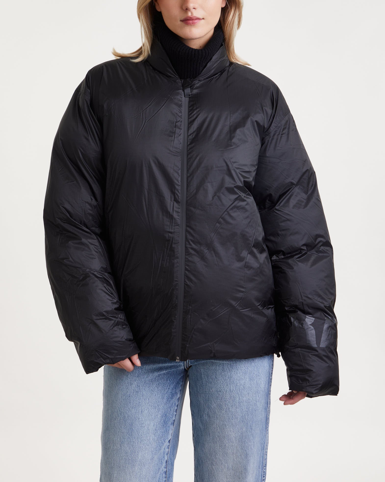 Rains Jacket Kevo Puffer Bomber Black von Rains