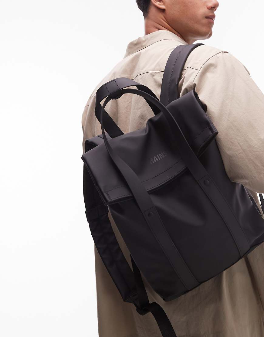 Rains - Kleiner wasserdichter Rucksack in Schwarz von Rains