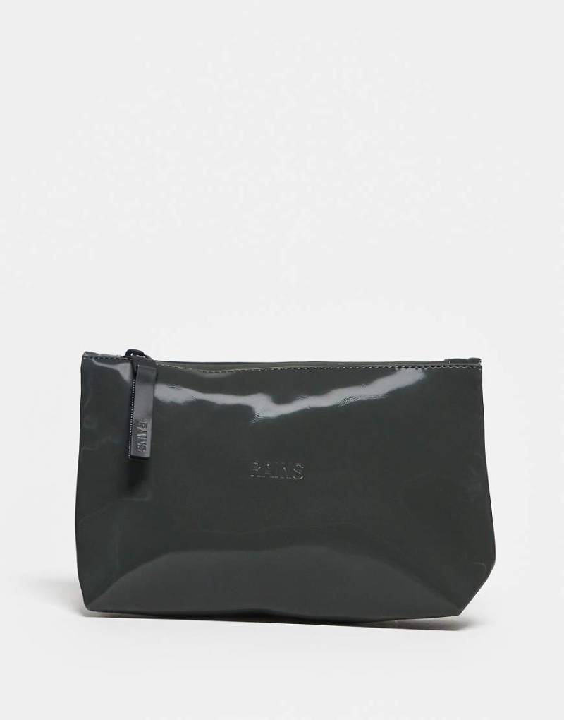 Rains - Kosmetikasche in Metallic-Grün von Rains