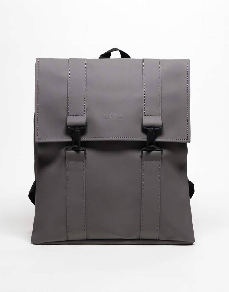 Rains - MSN - Wasserfester Unisex-Rucksack in Grau von Rains