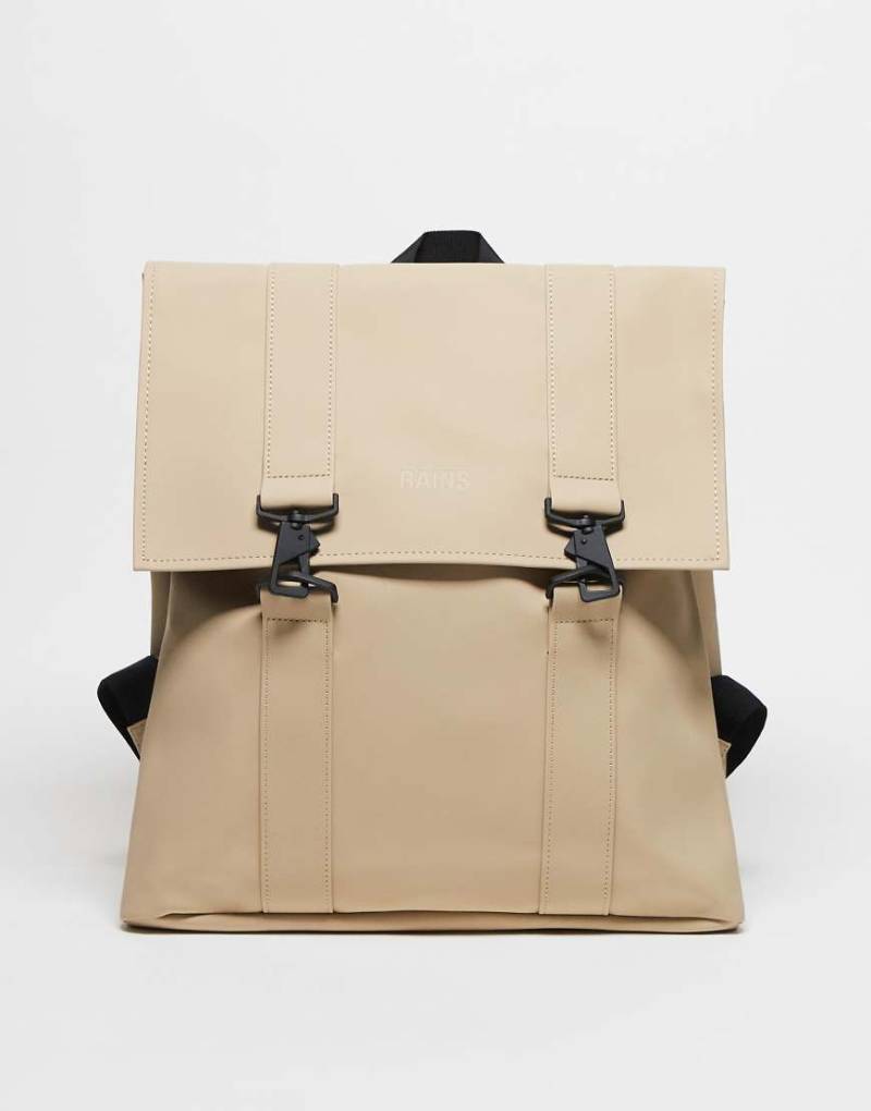 Rains - MSN - Wasserfester Unisex-Rucksack in Sand-Neutral von Rains