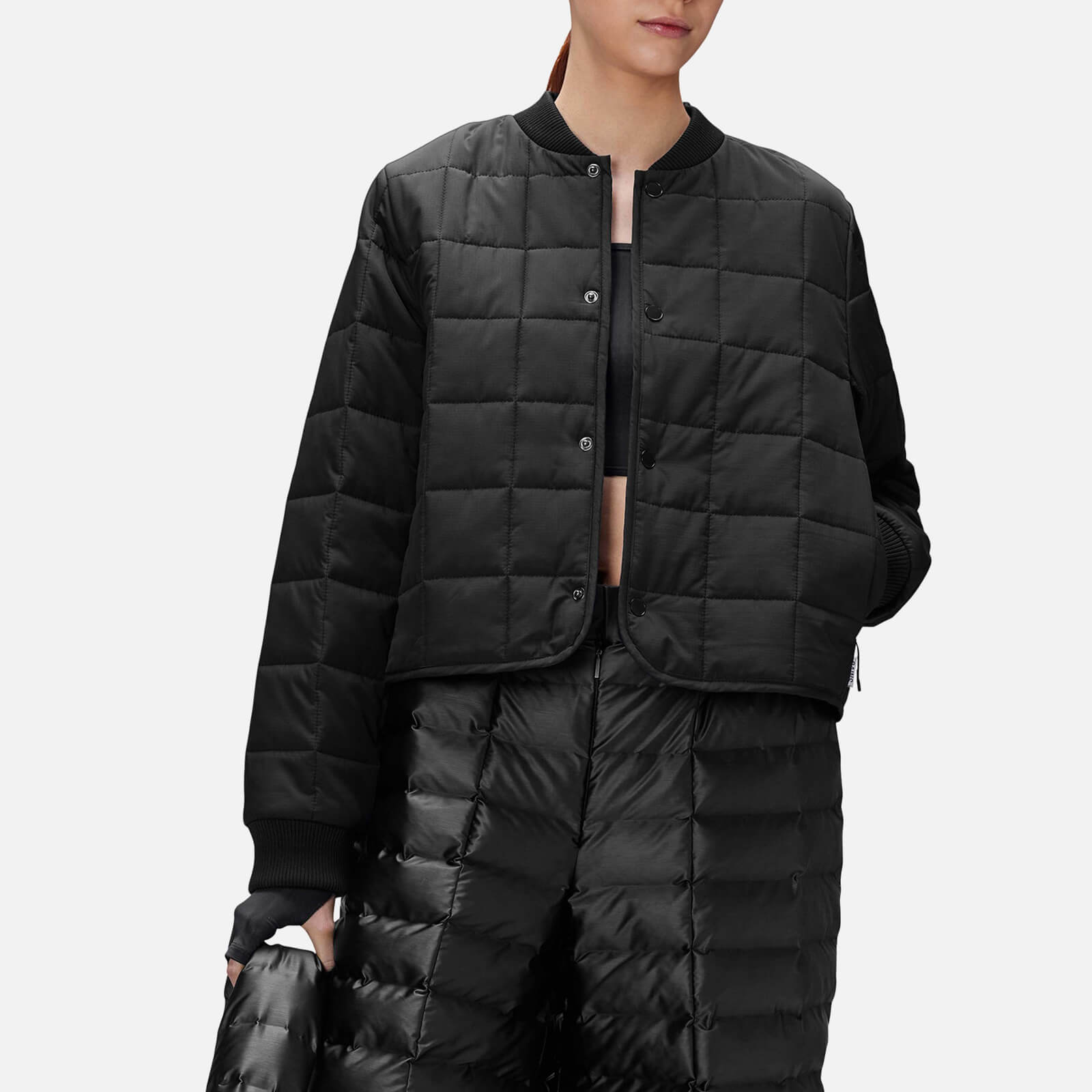 Rains Quilted Shell Liner Bomber Jacket - L von Rains