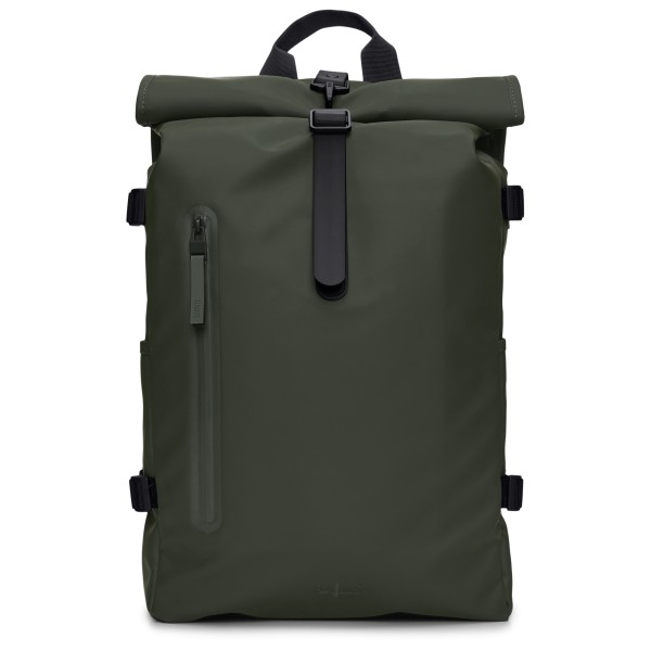 Rains - Rolltop Rucksack Large W3 23 - Daypack oliv/grau von Rains