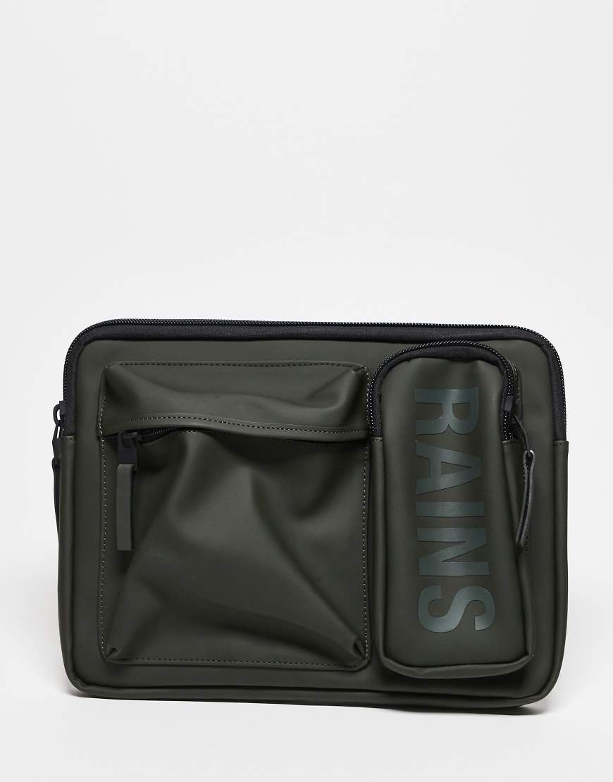 Rains - Texel - Laptophülle in Dunkelgrün von Rains