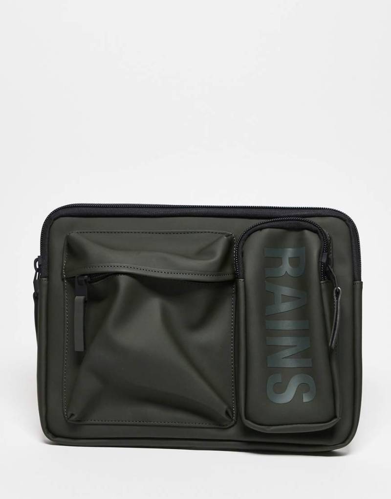 Rains - Texel - Laptophülle in Dunkelgrün von Rains