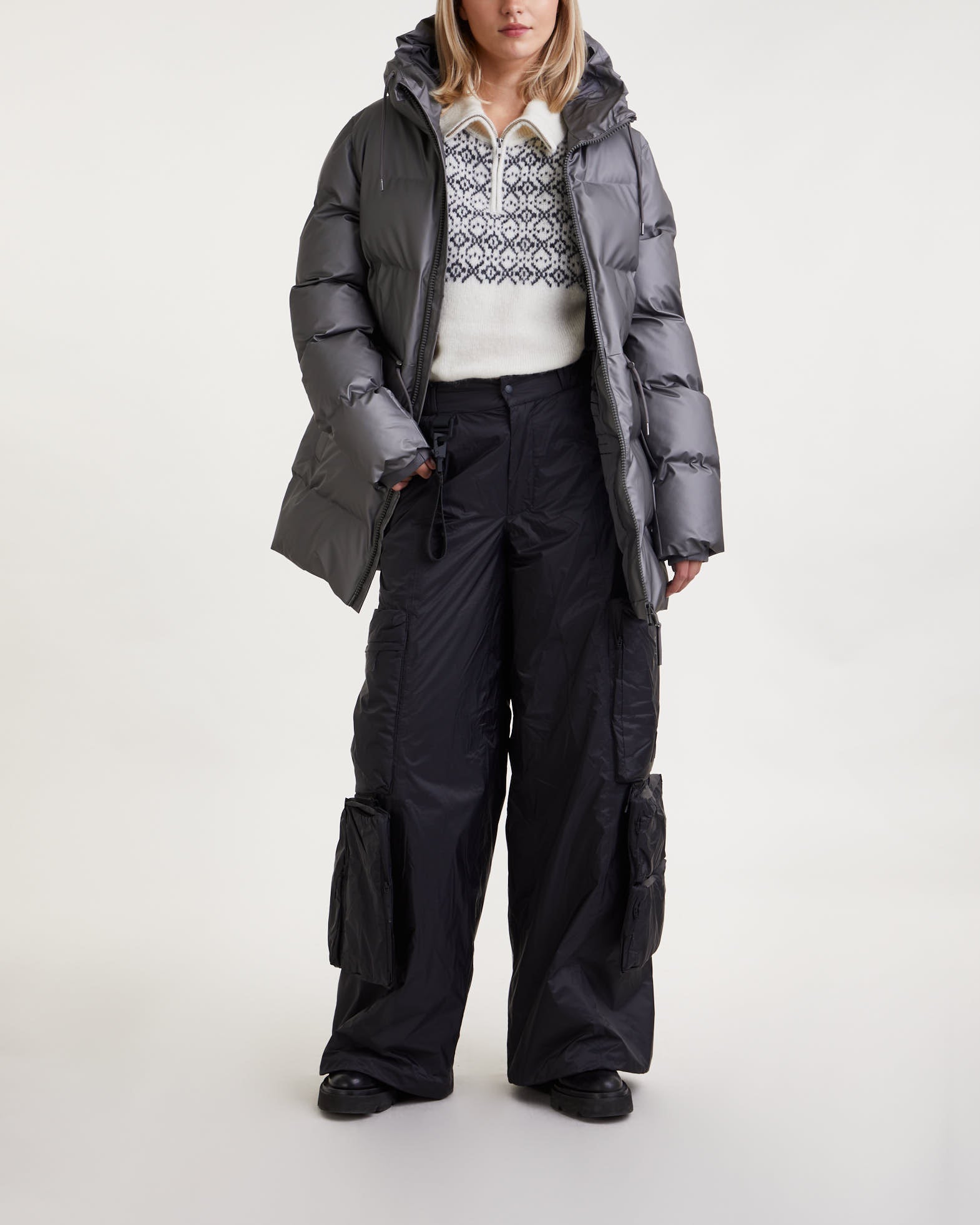 Rains Trousers Vardo Pants Wide Black von Rains