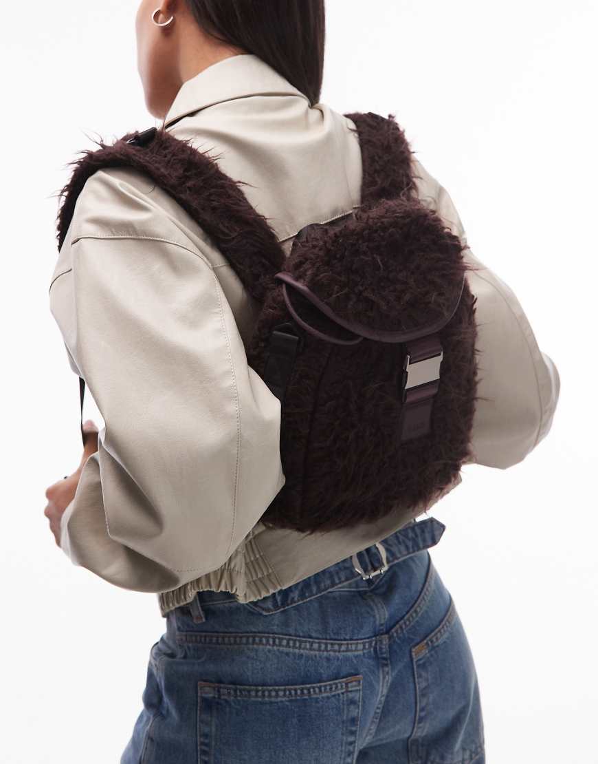 Rains - Valera Vision - Kleiner Bucket-Rucksack in Dunkelbraun-Brown von Rains