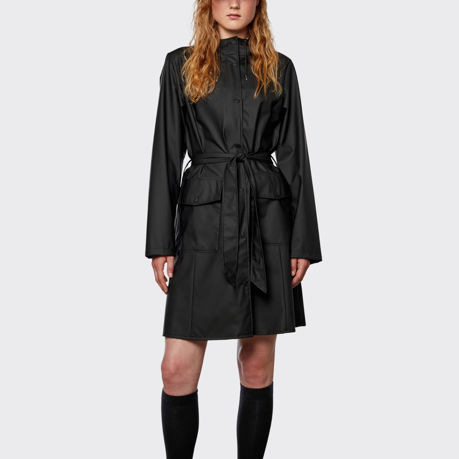 Rains Women's Curve Jacket - Black - S von Rains