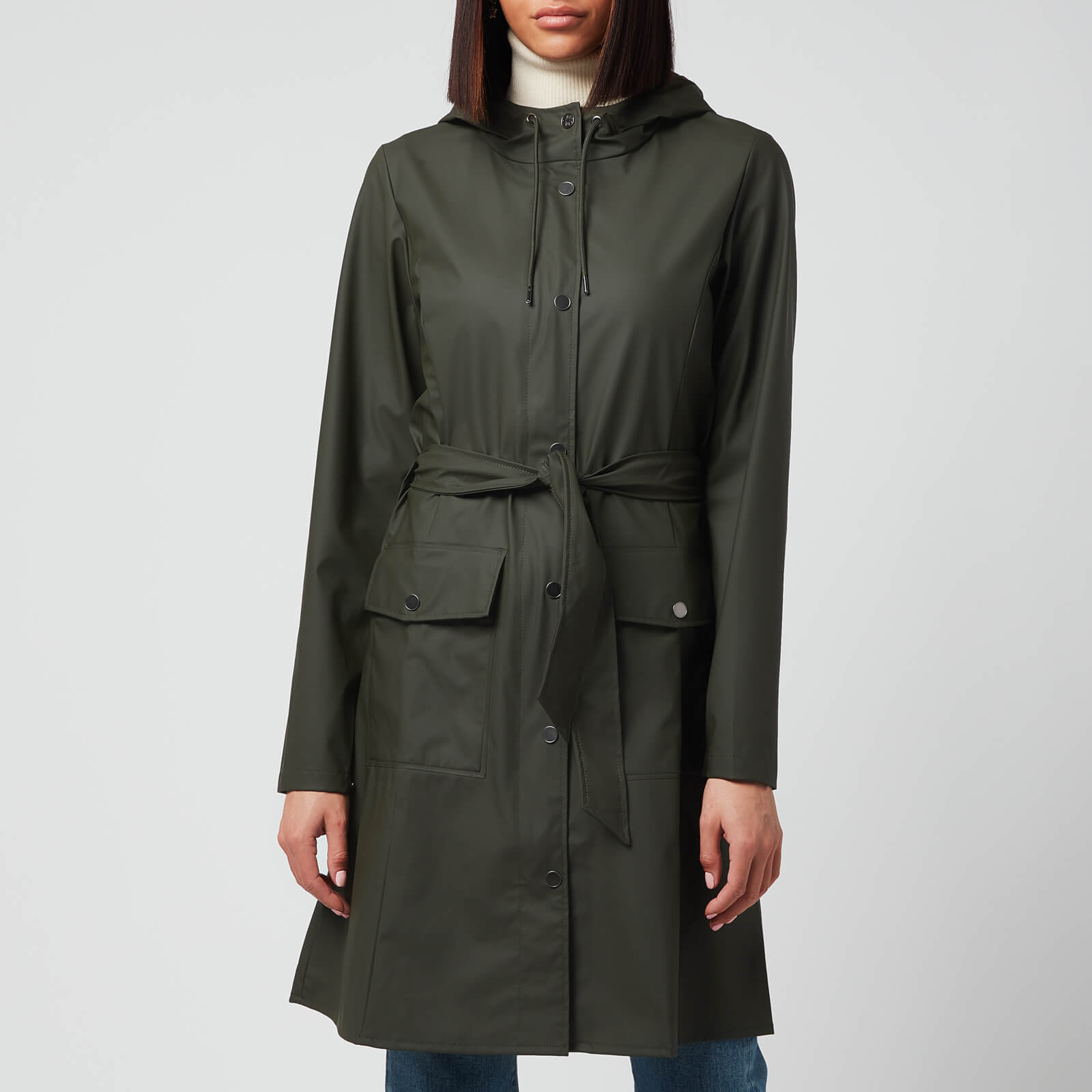 Rains Women's Curve Jacket - Green - S von Rains