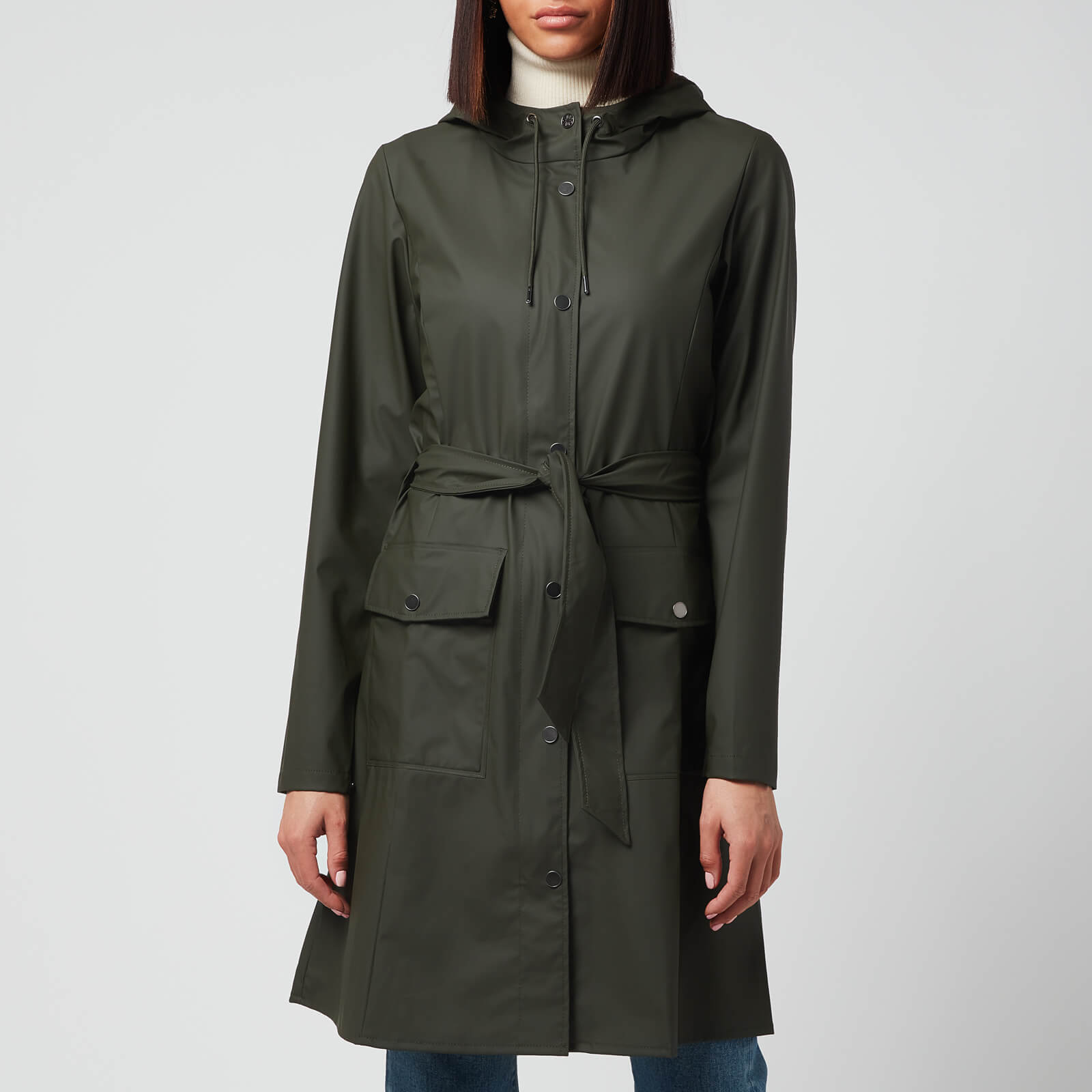 Rains Women's Curve Jacket - Green - XS von Rains