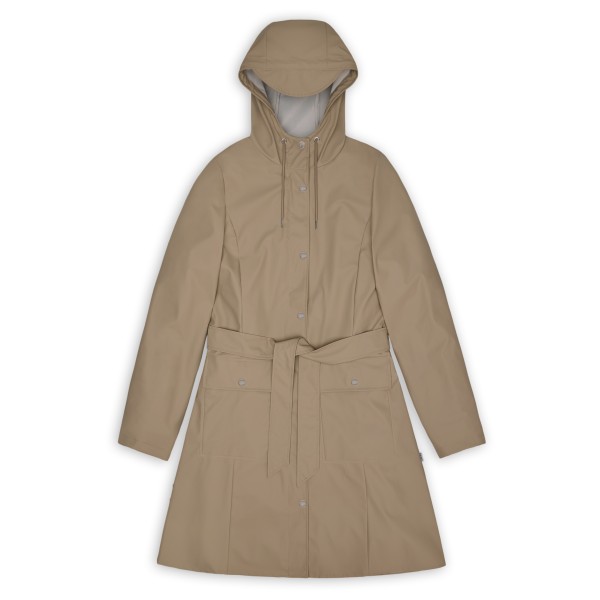 Rains - Women's Curve Long Jacket W3 - Regenjacke Gr XL beige von Rains