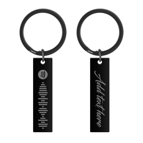 Rainsar Schlüsselanhänger Personalisiert, Spotify Schlüsselanhänger, Personalisierte Musik Spotify Scan Code Schlüsselbund Anhänger, Personalisierte Geschenke für Männer, Frauen & Papa von Rainsar