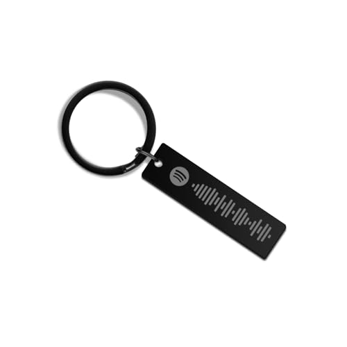Rainsar Schlüsselanhänger Personalisiert, Spotify Schlüsselanhänger, Personalisierte Musik Spotify Scan Code Schlüsselbund Anhänger, Personalisierte Geschenke für Männer, Frauen & Papa von Rainsar